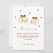 Neutrale Niedliche Dusche Dankeskarte (Vorderseite)