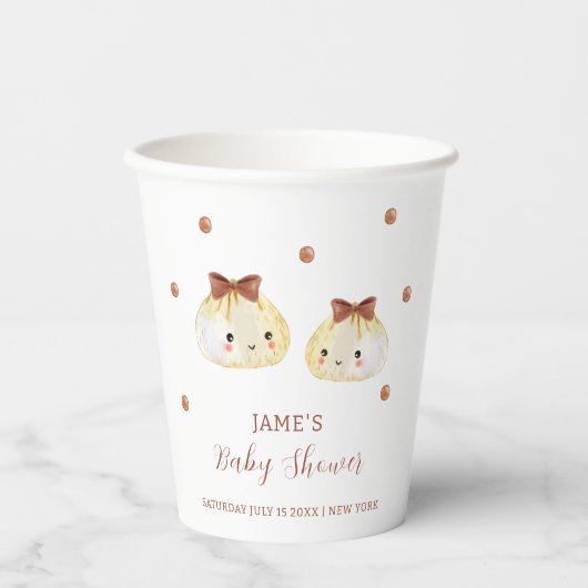 Neutrale Niedliche Dusche Pappbecher (Vorderseite)