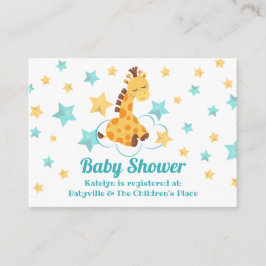 Neutrale Niedliche Giraffe & Stars Kinderdusche Begleitkarte