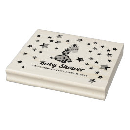 Neutrale Niedliche Giraffe & Stars Kinderdusche Gummistempel