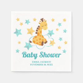 Neutrale Niedliche Giraffe & Stars Kinderdusche Serviette
