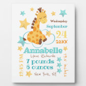 Neutrale Niedliche Giraffe-Sterne für Jungtiere Fotoplatte (Vorderseite)