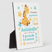 Neutrale Niedliche Giraffe-Sterne für Jungtiere Fotoplatte (Seite)