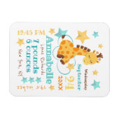 Neutrale Niedliche Giraffe-Sterne für Jungtiere Magnet (Horizontal)