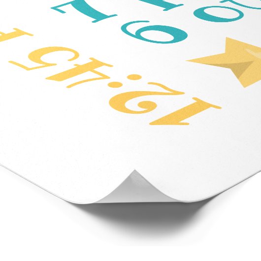 Neutrale Niedliche Giraffe-Sterne für Jungtiere Poster (Ecke)