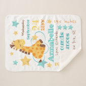 Neutrale Niedliche Giraffe-Sterne für Jungtiere Sherpadecke (Vorderseite (Horizontal))