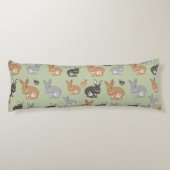 Neutrale niedliche Kaninchenfarben Seitenschläferkissen (Rückseite)