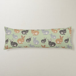 Neutrale niedliche Kaninchenfarben Seitenschläferkissen