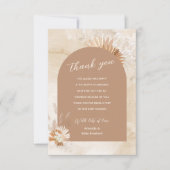 Neutrale Pampas-Babydusche Dankeskarte (Vorderseite)