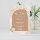 Neutrale Pampas-Babydusche Dankeskarte (Stehend Vorderseite)