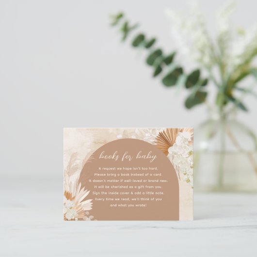 Neutrale Pampashefte für Babykarte Begleitkarte (Stehend Vorderseite)