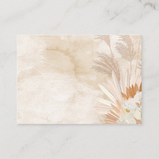 Neutrale Pampashefte für Babykarte Begleitkarte (Rückseite)