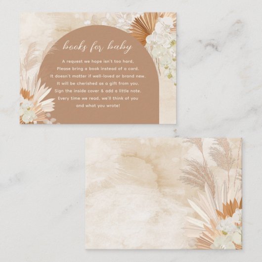 Neutrale Pampashefte für Babykarte Begleitkarte (Vorne/Hinten)