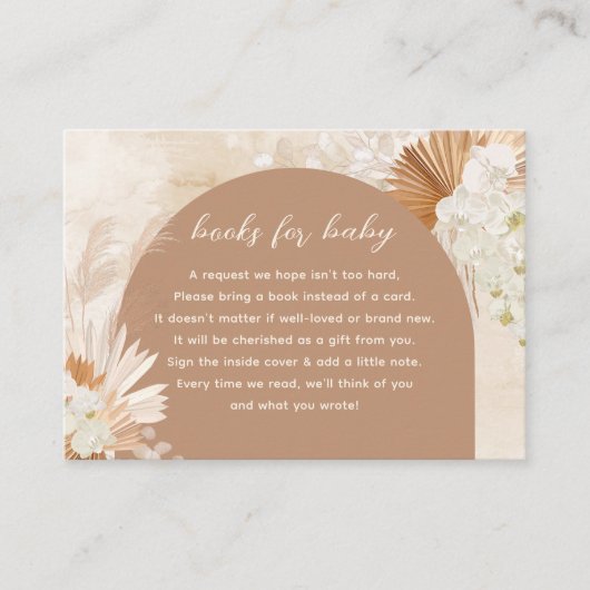 Neutrale Pampashefte für Babykarte Begleitkarte (Vorderseite)