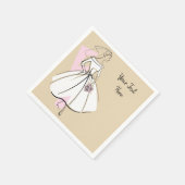 Neutrale Papierservietten für die Mode-Bride (Ecke)