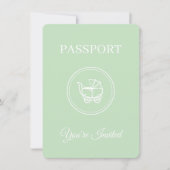 Neutrale Passport-Reisespieldusche Einladung (Vorderseite)