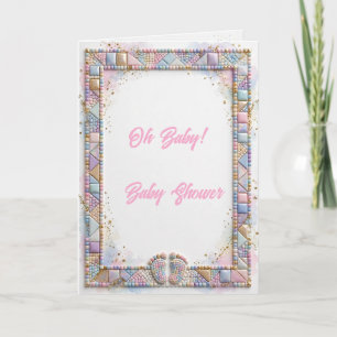Neutrale Pastell-Regenbogen-Baby-Shower-Grußkarte Karte