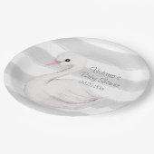 Neutrale Personalisierte Babydusche Pappteller (Schrägansicht)