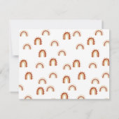 Neutrale Pflanze Boho Rainbow Baby Shower Dankeskarte (Rückseite)