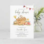 Neutrale Picnic-Babydusche Einladung (Stehend Vorderseite)