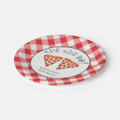 Neutrale Pizza Baby Dusche Pappteller (Schrägansicht)