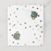 Neutrale Platzkarten mit einem Dinosaurier und Ste (Außenseite Aufgefaltet)