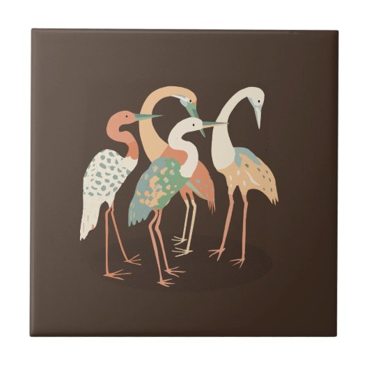 Neutrale Pop-Kunstkrane Fliese (Vorderseite)