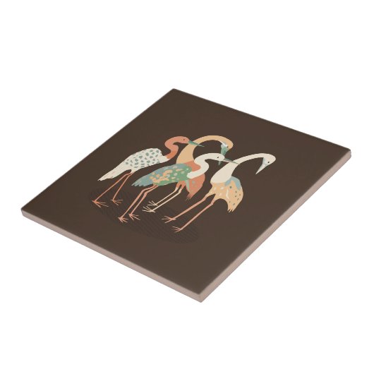 Neutrale Pop-Kunstkrane Fliese (Seite)