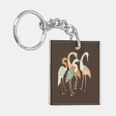 Neutrale Pop-Kunstkrane Schlüsselanhänger (Vorderseite links)