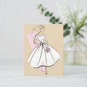 Neutrale Postkarte der Mode-Bride (Stehend Vorderseite)