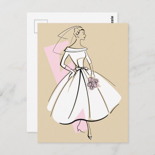 Neutrale Postkarte der Mode-Bride (Vorne/Hinten)