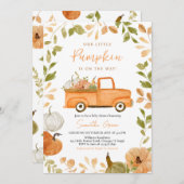 Neutrale Pumpkin-Baby-Dusche Einladung (Vorne/Hinten)