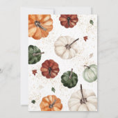 Neutrale Pumpkin-Baby-Dusche Einladung (Rückseite)