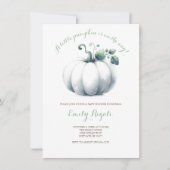 Neutrale Pumpkin Baby Duwer Einladungen (Vorderseite)