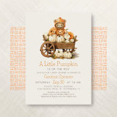 Neutrale Pumpkin Fall Bear Baby Dusche Einladung