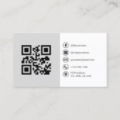 Neutrale QR-Code-Soziale Medien Visitenkarte (Rückseite)