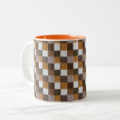 Neutrale Quadrat-Decke 11 Unze Zwei-Ton Tasse (Vorderseite Links)