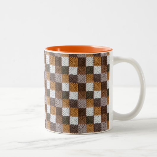 Neutrale Quadrat-Decke 11 Unze Zwei-Ton Tasse (Rechts)
