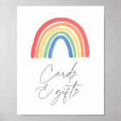 Neutrale Rainbow-Kinderduschkarten und Geschenk Poster (Vorne)