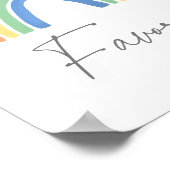 Neutrale Regenbogenblütendusche bevorzugt Untersch Poster (Ecke)