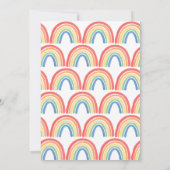 Neutrale Regenbogendusche Einladung (Rückseite)