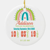 Neutrale Regenbogenneugeborene Geschlechtsorgane Keramik Ornament (Hinten)