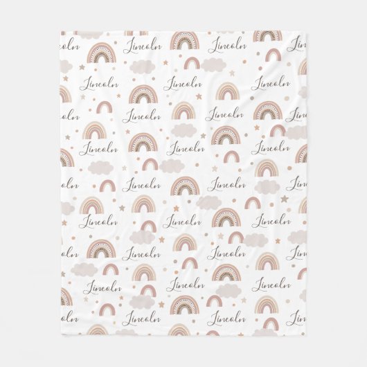 Neutrale Regenbows Name Blanket Fleecedecke (Vorderseite)