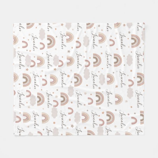 Neutrale Regenbows Name Blanket Fleecedecke (Vorderseite (Horizontal))