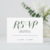 Neutrale Rose RSVP Karte (Stehend Vorderseite)