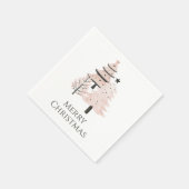Neutrale Rosé-Weihnachtsbaum-Papier-Servietten Serviette (Ecke)