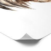 Neutrale Roster-Farben Aquarellmalerei Poster (Ecke)