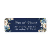 Neutrale Rücksendeadresse der Wasserfarben-Navy (Vorne)