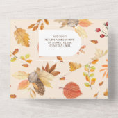 Neutrale rustikale Babydusche All In One Einladung (Rückseite)