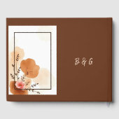 Neutrale rustikale Botanische Hochzeit Gästebuch (Rückseite)